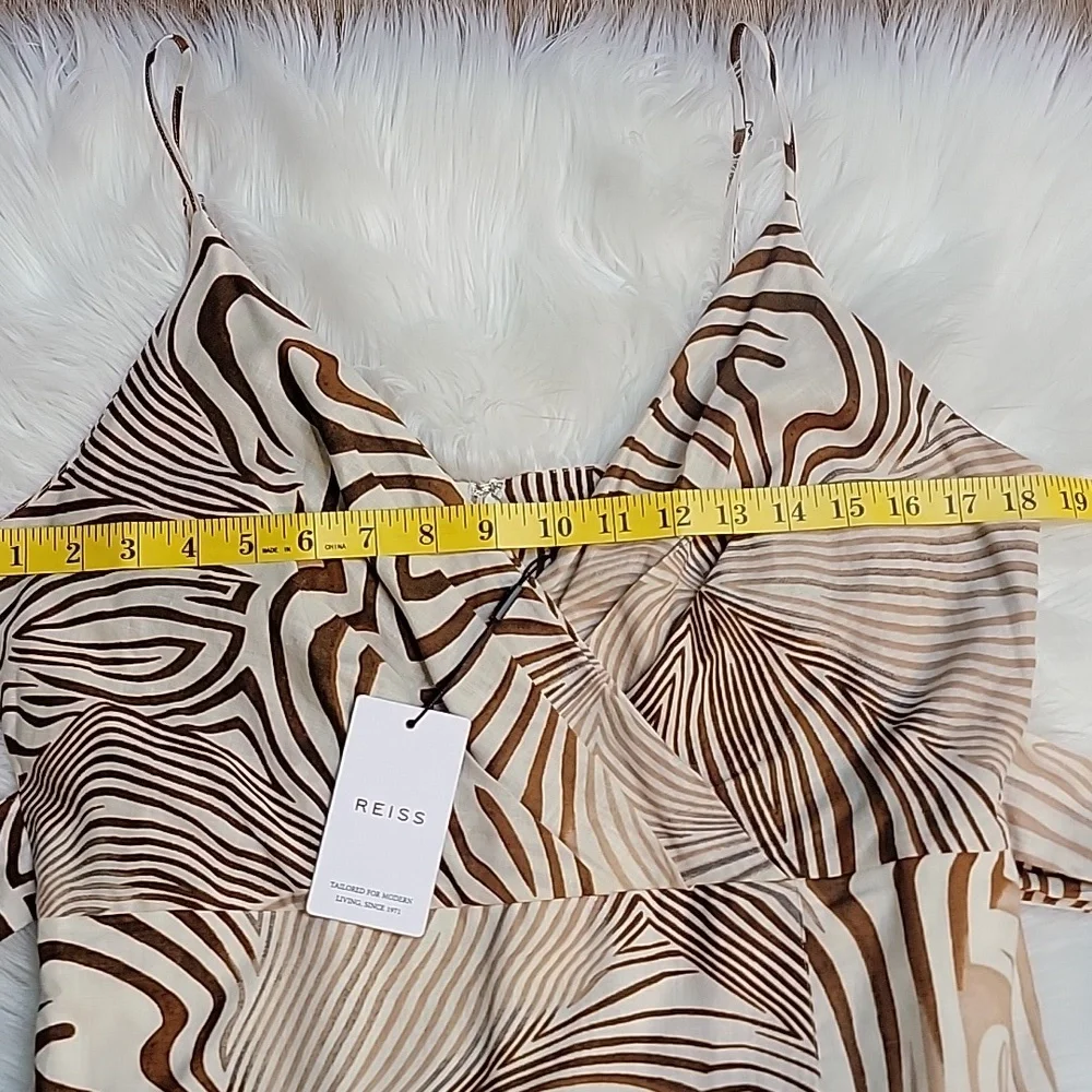 REISS | Rosie Animal Print Faux Wrap Style Dress - Picture 12 of 16